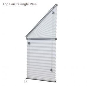 Verosol top fan triangle plus pleated blind