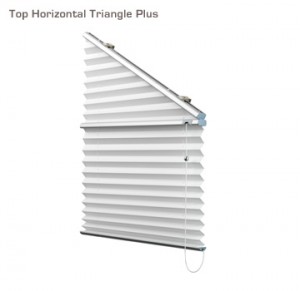 Verosol top horizontal triangle plus pleated blind