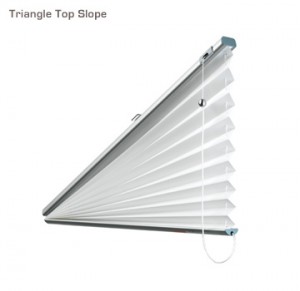 Verosol triangle top slope pleated blind